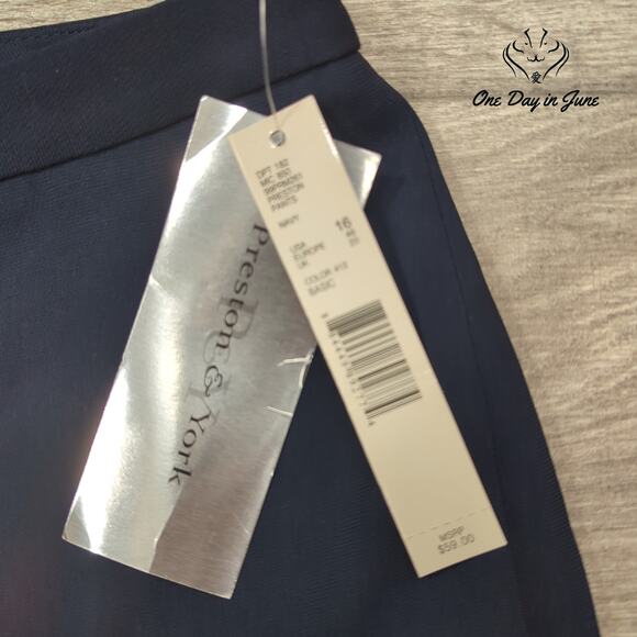 Preston & York Regular Fit Straight Leg Pants Size 16 - Picture 2 of 6